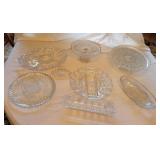 Egg Plate, Cake Stand and Divided Servers