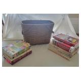 Longaberger Basket with Cookbooks