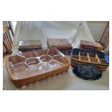 Longaberger Baskets With Cookbooks