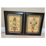 Framed Floral Artwork