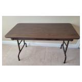 Folding Table with Metal Legs