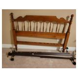 Wooden Queen Headboard and Rails
