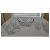 Fostoria Punch Bowl with Cups