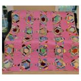 Handmade Queen-Sized 6-Point Star Quilt