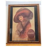 FRAMED ANTIQUE 1911 COCA COLA PAPER ADVERTISING