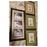4 framed pictures