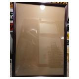 Large brown wooden picture frame  50 x 36 Approx.