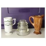Glass Insulator, Irish Coffee Mug, Small Vase
