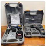 2 Ryobi Battery Powered Hand Tools W/Carry Cases