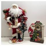 Resin Santa Quartz Gift Box Clock and
