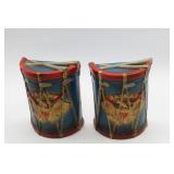 Le Go Ceramic Drum Bookends