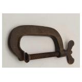 Rustic Metal C-Clamp with Text Marking