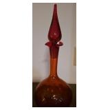 Vintage Blenko Amberina Decanter