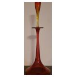 Tall Tangerine Blenko Glass Decanter