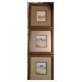 3 Countryside barn pics  w\ frame with matte