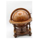 Wooden Tabletop Globe with Zodiac Ring