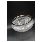 Waterford Crystal Bowl With Gold Rim