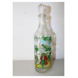 Glass Decanter with Colorful Graphic Designs