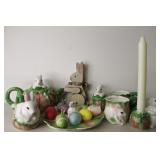 Easter Bunny Ceramic and Decor Set