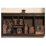 Vintage Coca-Cola Backwords Box Typset Shadow Box