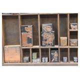 Wooden Printerï¿½s Drawer With Letterpress Blocks