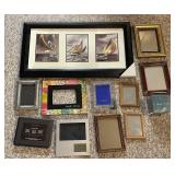 12 Various Picture Frames-One is a Shadow Box,