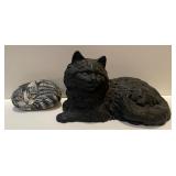Cast Iron Cat Figurine 1248 Stamped on Bottom and