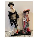 2 Traditional Japanese Geisha Dolls