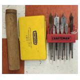 17pc Craftsman Drill Set & 10pc Spade Bit Set.