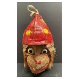 Carved Coconut Head Monkey Painted Sea Shell