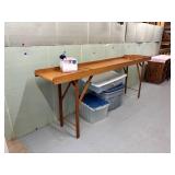 Wooden Tabletop Shuffleboard Game W/ Wax and Pucks