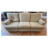 Golden Beige Reclining Fabric Sofa by MotionCraft