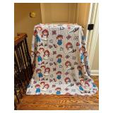 Handmade Quilt With Raggedy Ann and Andy Pattern