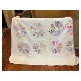 Quilted Coverlet With Dresden Plate Design