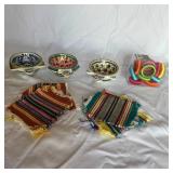 3 Ceramic Dishes, 8 Coasters, & More