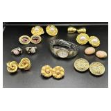 Costume Jewelry with Seiko Watch and Designer Clip