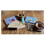 Kitchen Items with Wooden Accessories and Quilted