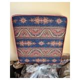Upholstered Cushions with Traditional Motif