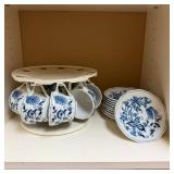 Blue Danube Japan Porcelain Plate and Teacup Set