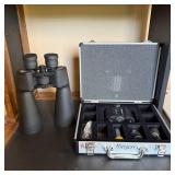 2 Burgess Binoculars with Accessories and Case