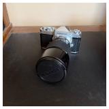 Nikkormat Film Camera w/ Soligor 200mm Lens