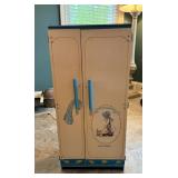 Holly Hobbie-Themed Wooden Toy Cabinet with Painte