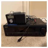 Onkyo Receiver & Timex Alarm Clock Radio