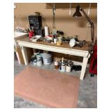 Garage Work Table with Contents and Padded Floor M