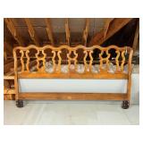 Wooden Headboard with Decorative Cutout Design