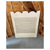 Wooden Shutter Panel with Decorative Top Design