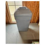 Gray Plastic Storage Bin with Lid Contents Include