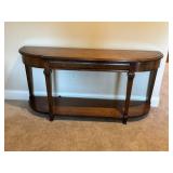 Lane Furniture Wooden Demilune Console Table with