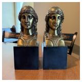 10.5´´ Bronze-Finished Female Bust Bookends