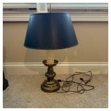 Brass Table Lamp with Black Shade